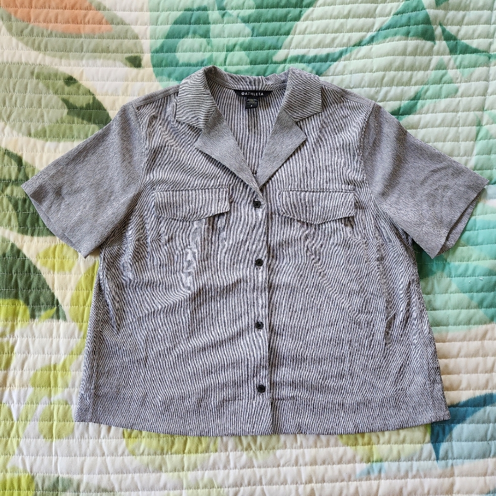 Athleta Echo Button Up Shirt Small - Picture 6 of 9
